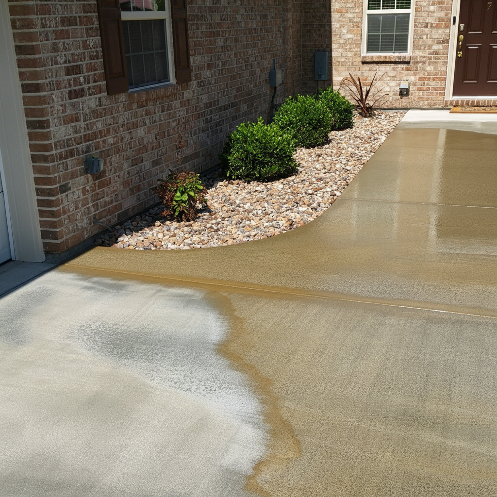 CONCRETE PRESSURE WASHING AND CONCRETE SEALING SERVICES FROM BLUE MONEKY